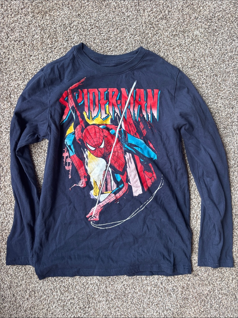 Marvel Spider-Man Long Sleeve Tee - Navy, Red, Blue